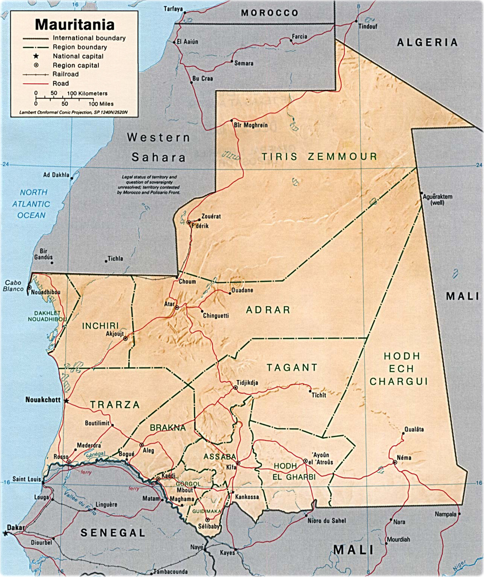 Map Mauritania