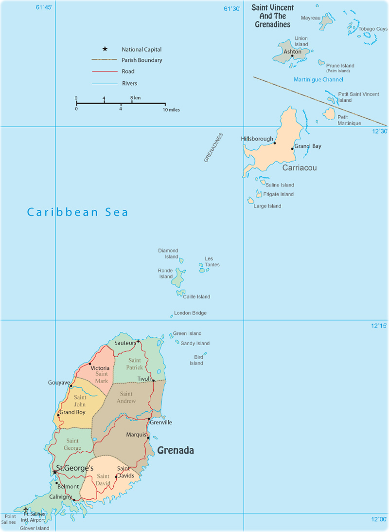 Map Grenada