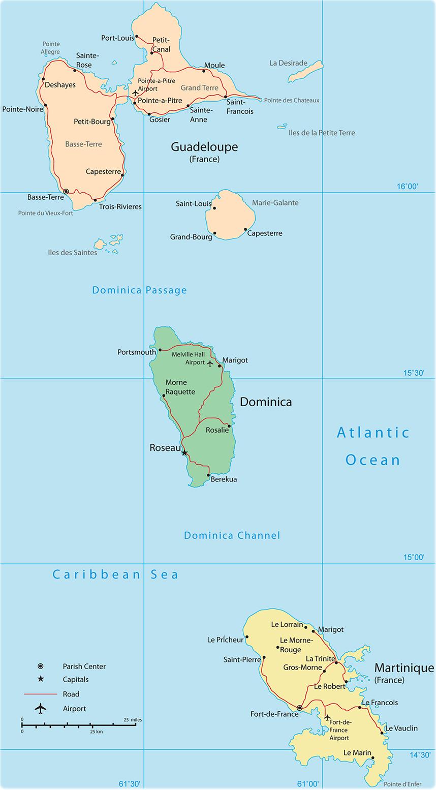 Map Guadeloupe