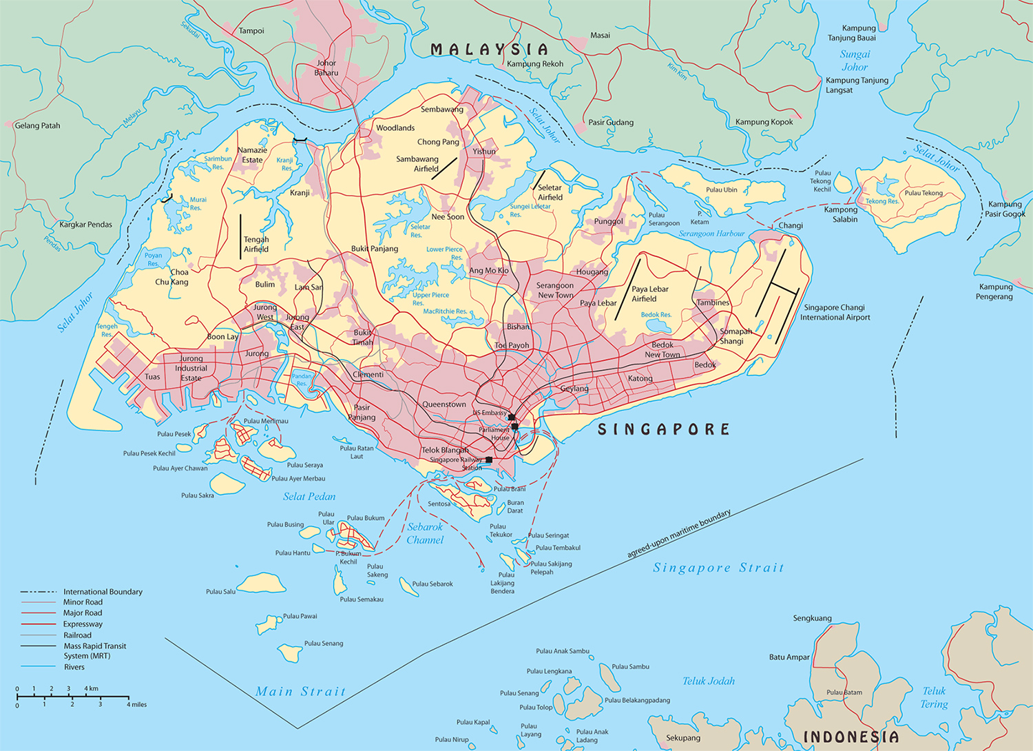 Singapore Map - Asia