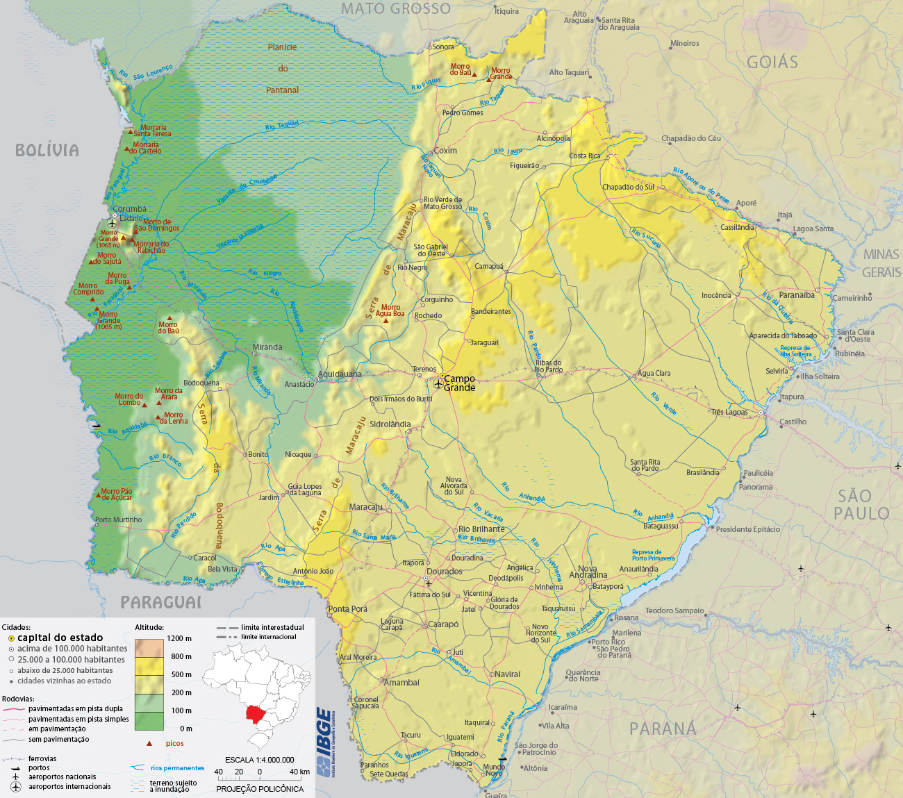 Map Mato Grosso Sul 