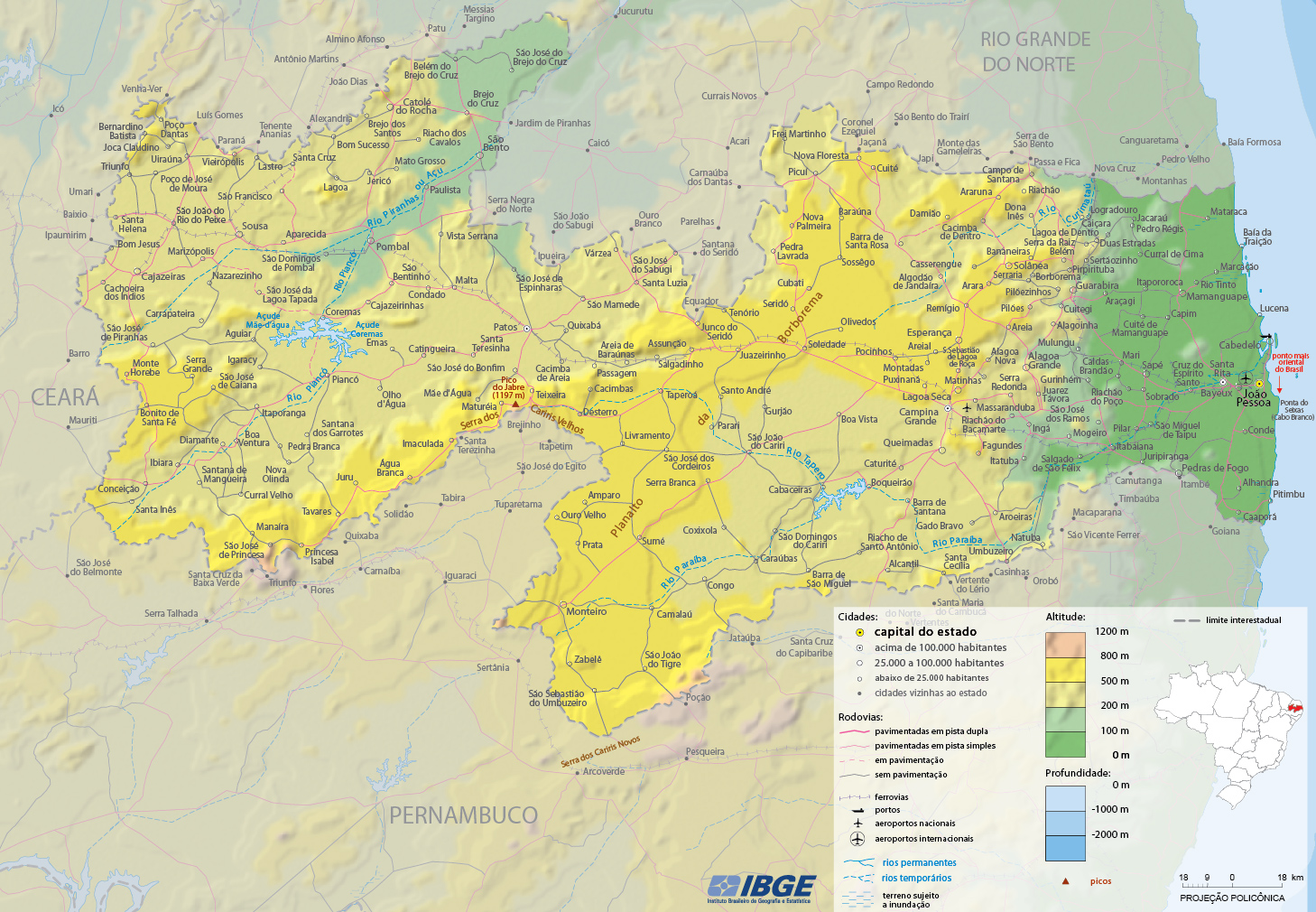 Map Paraiba