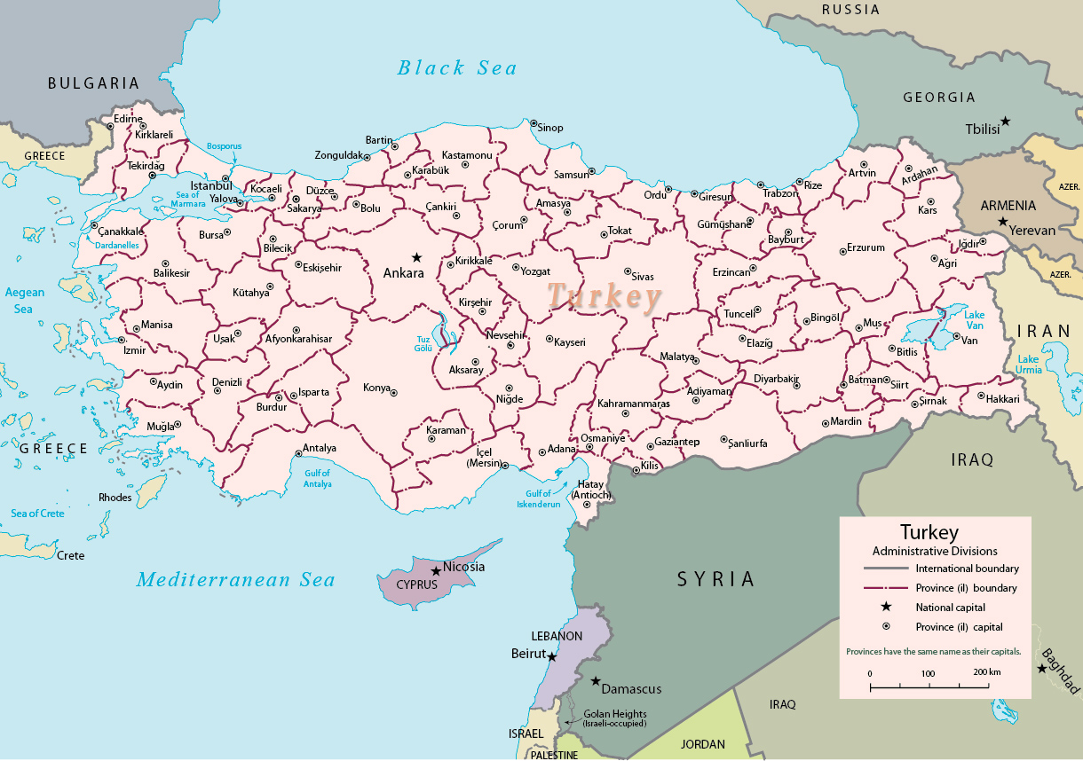 Turkey political map