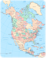 Map North America