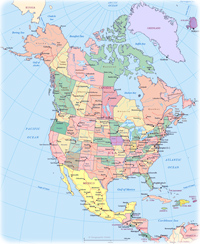 North America map