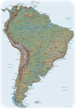 South America map