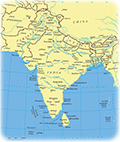 South Asia map