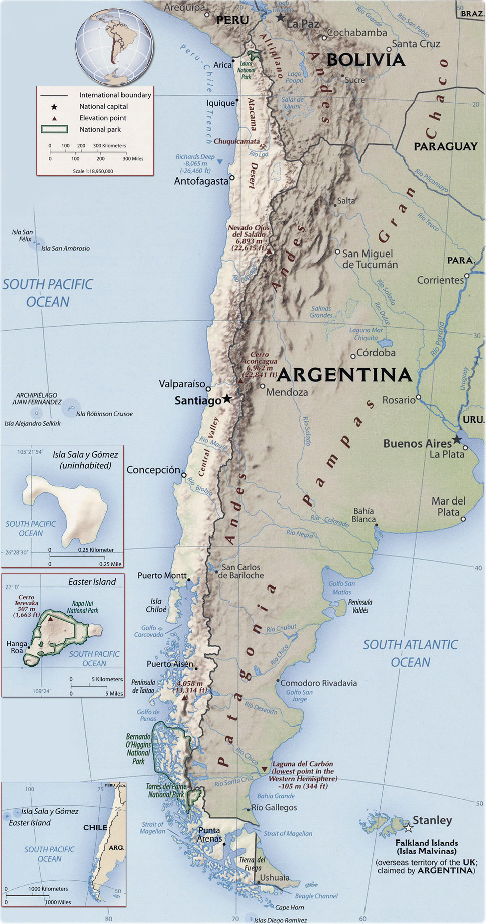 Map Chile