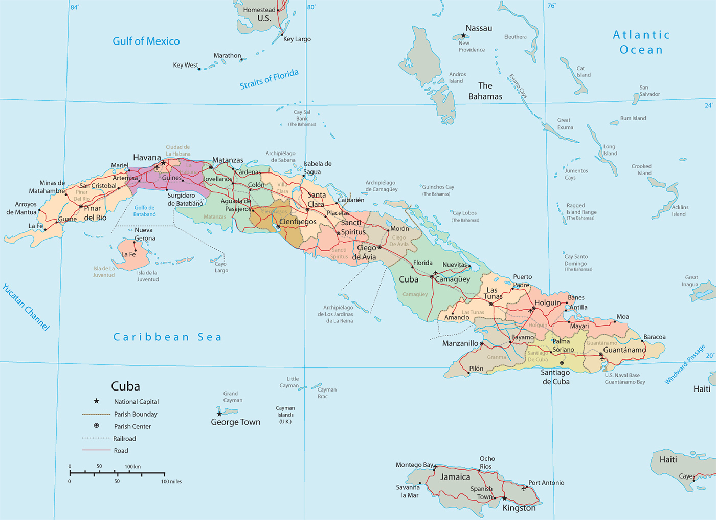 Map Of Cuba Havana
