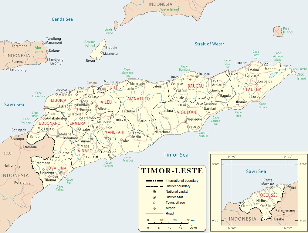 Map East Timor
