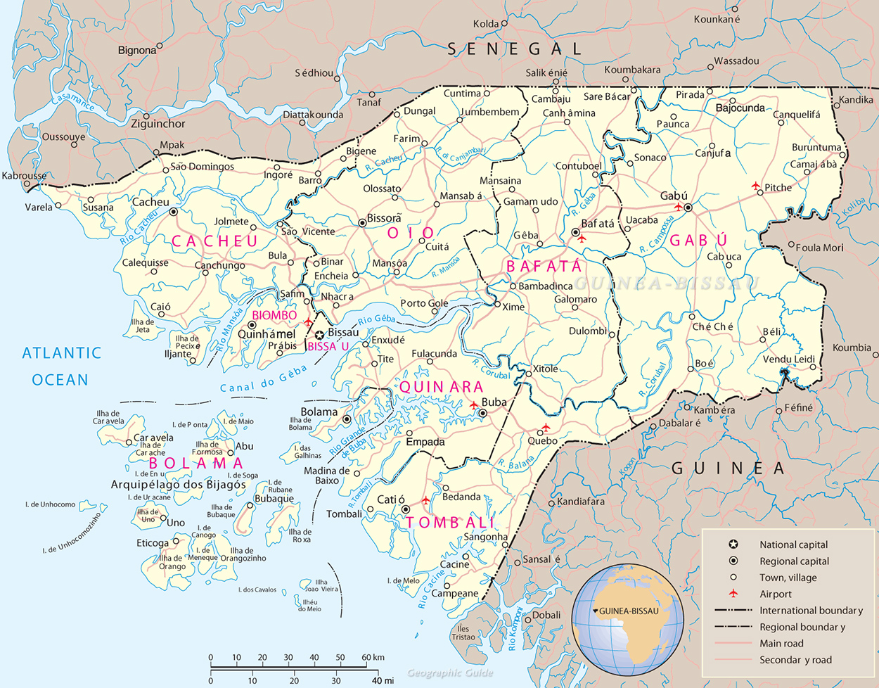 Map Guinea-Bissau