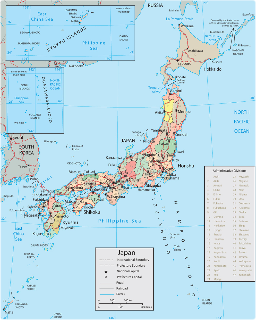 Japan Map, Tokyo - Asia
