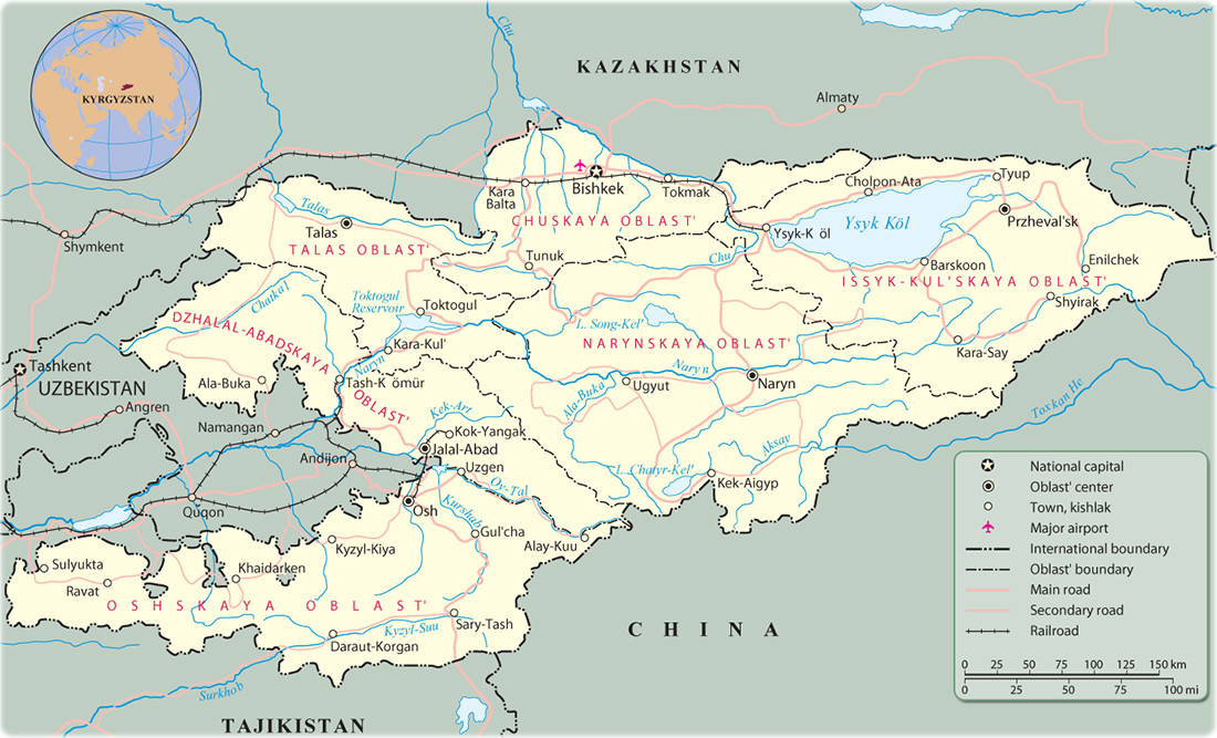 Map Kyrgyzstan
