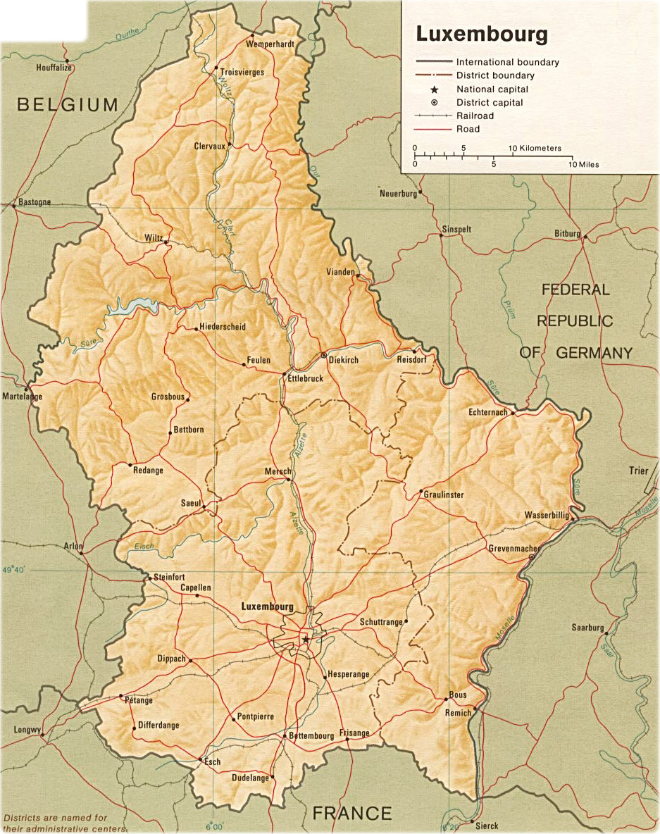 Map Luxembourg