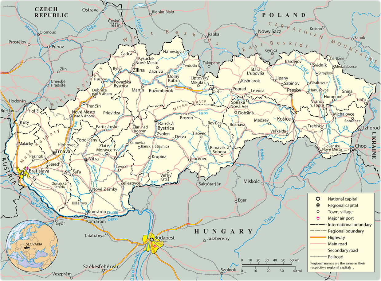 Map Slovakia