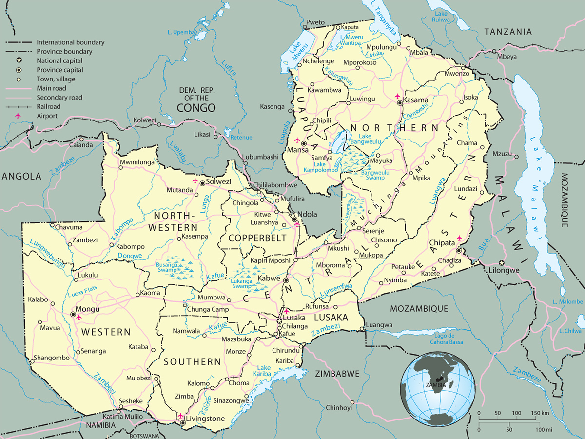 Map Zambia