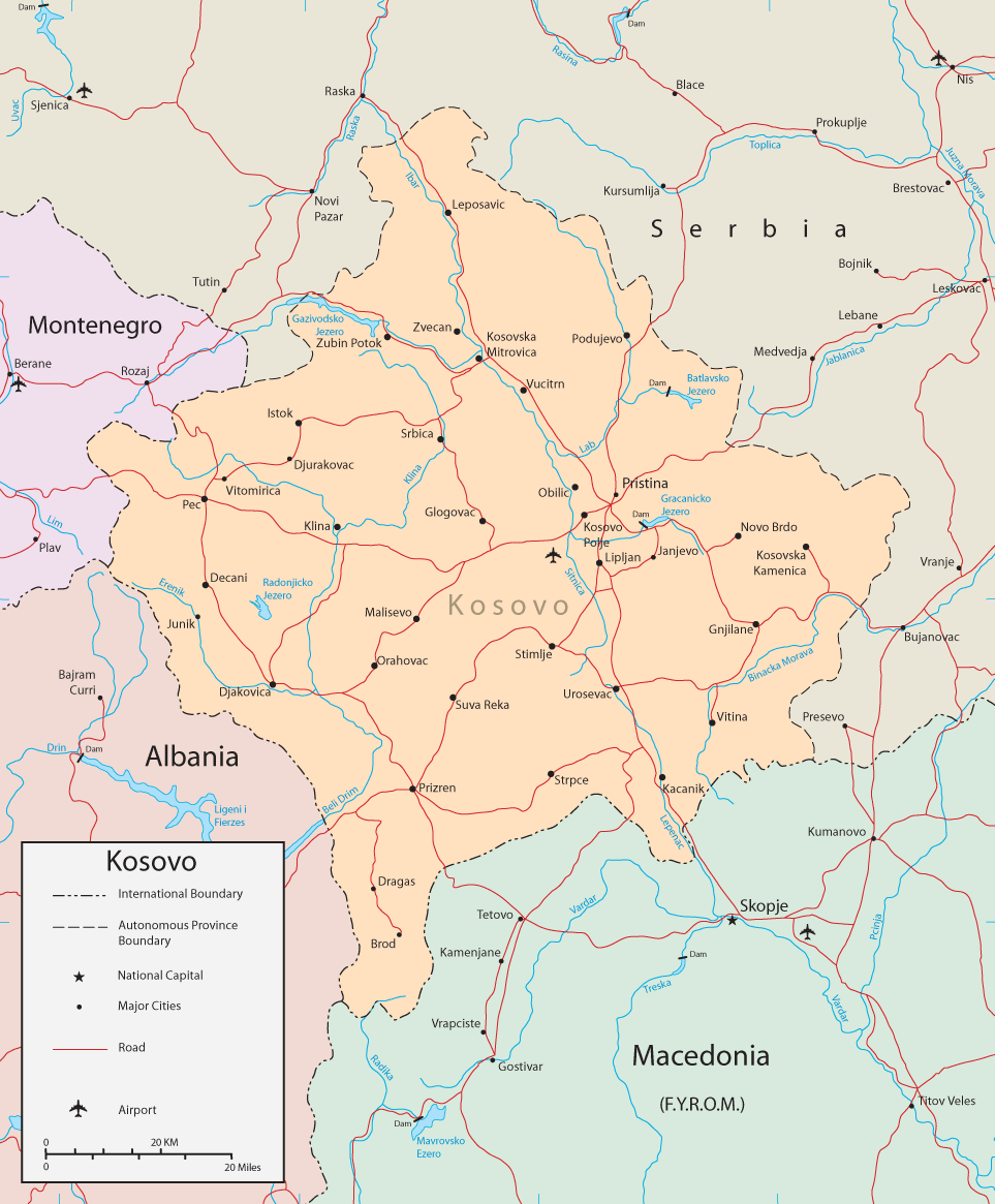 Map Kosovo