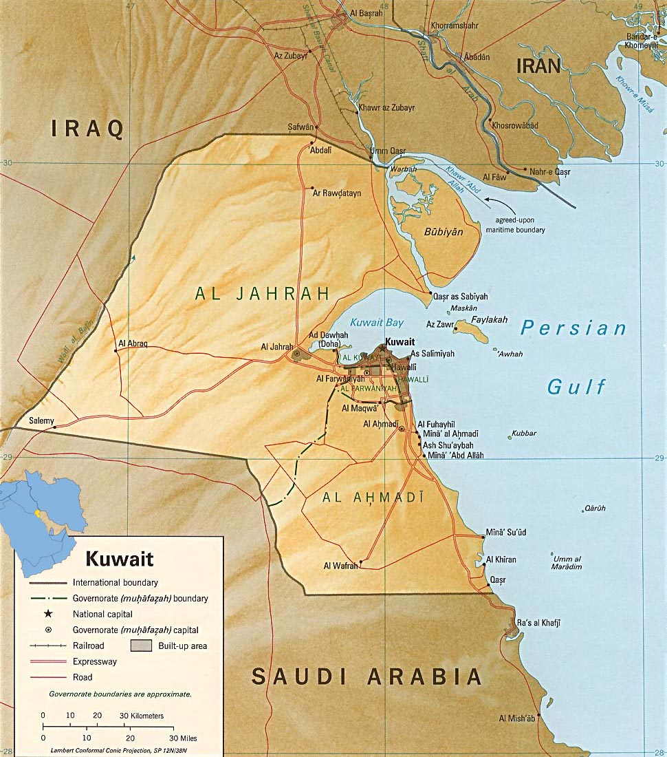 Kuwait map