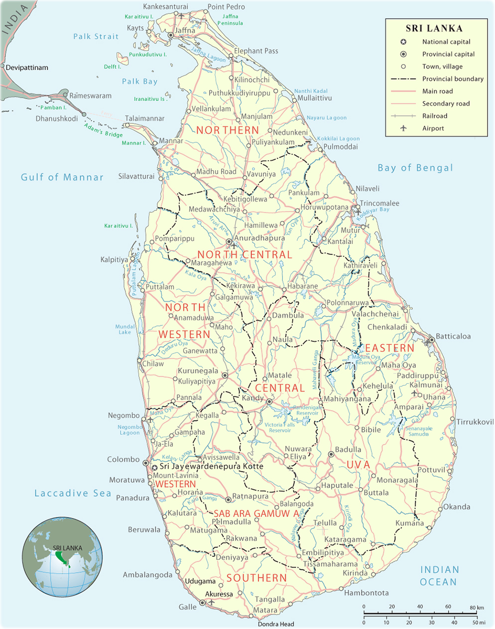 Map Sri Lanka