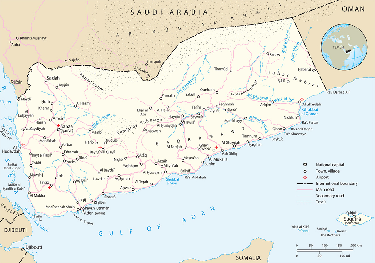 Map Yemen