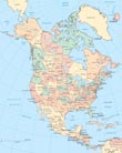 Map of North America
