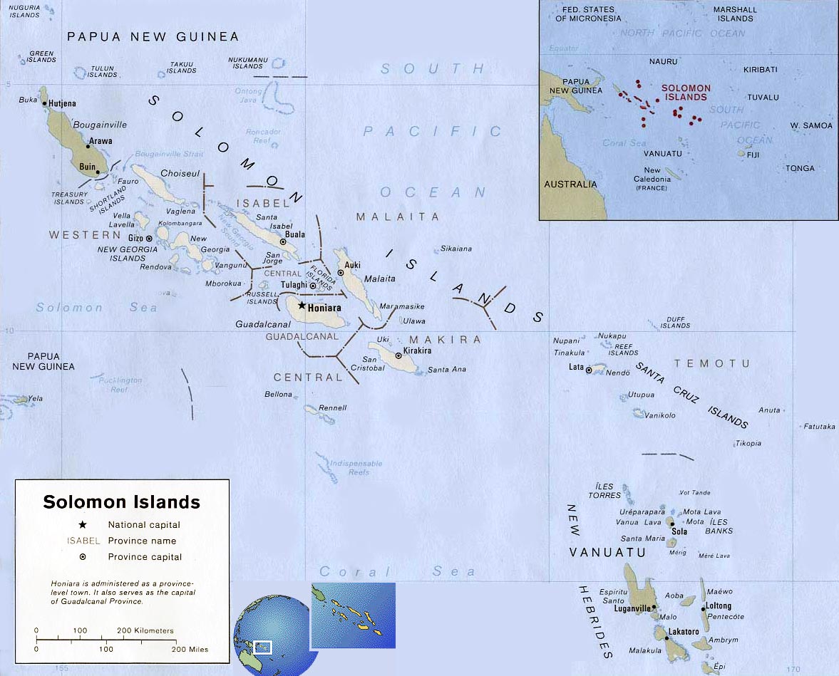 Solomon Islands map