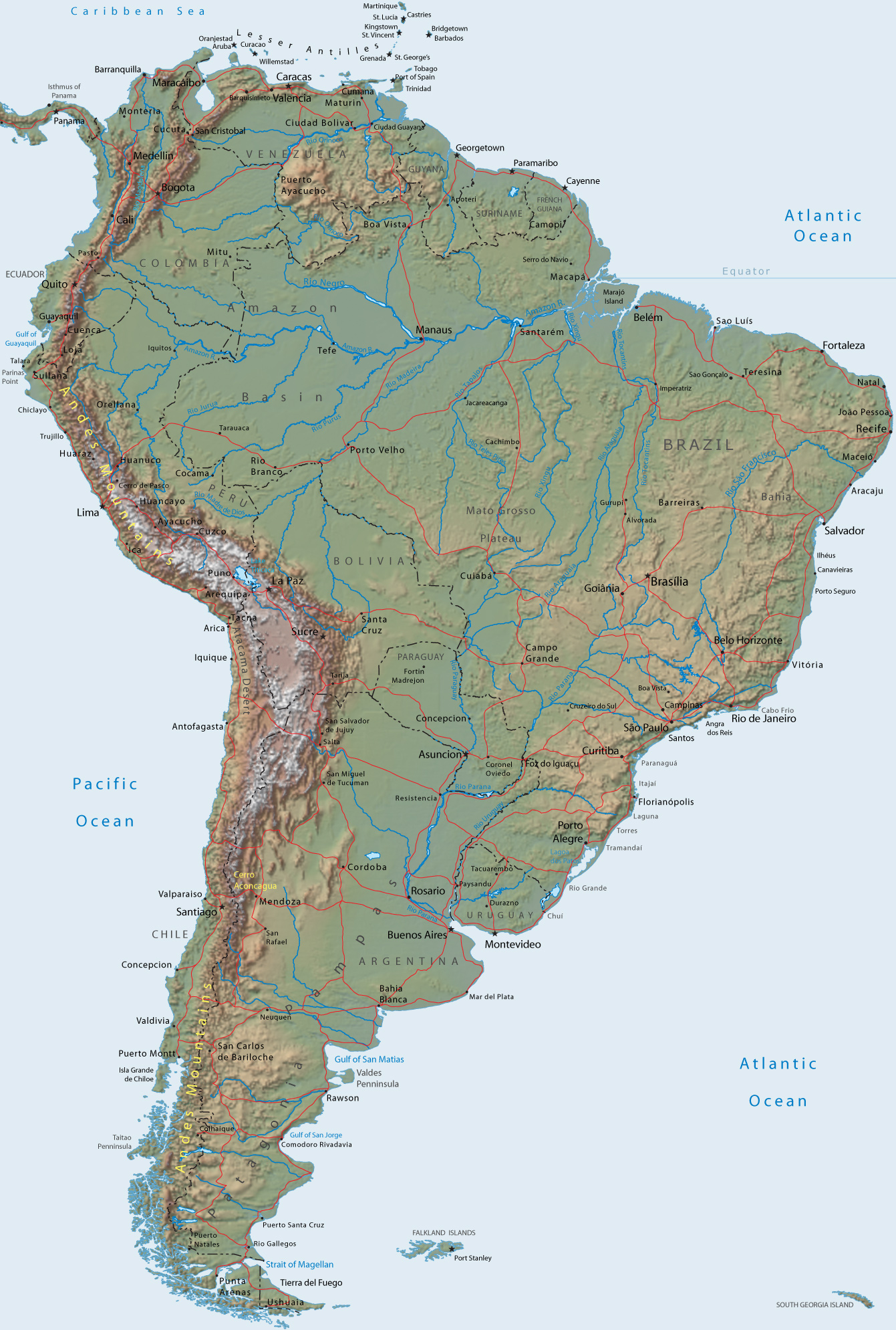 Download this Map South America picture