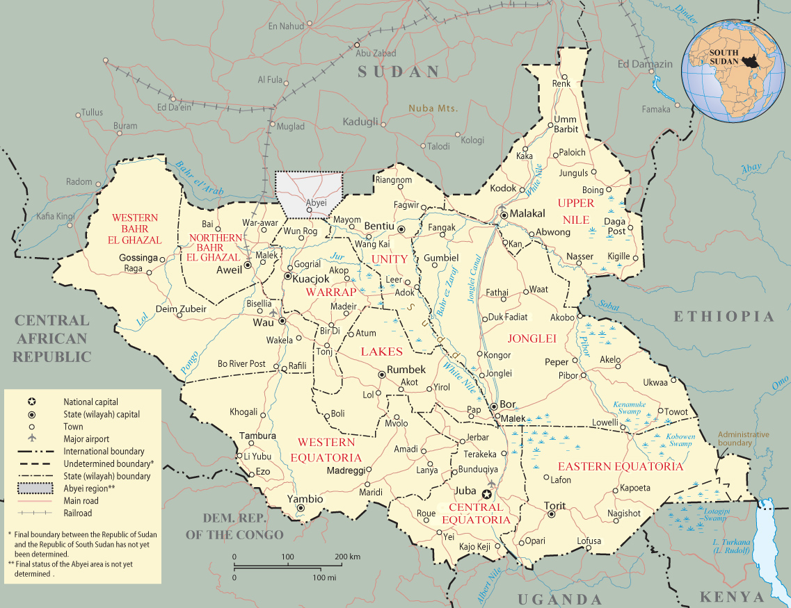 South Sudan Map