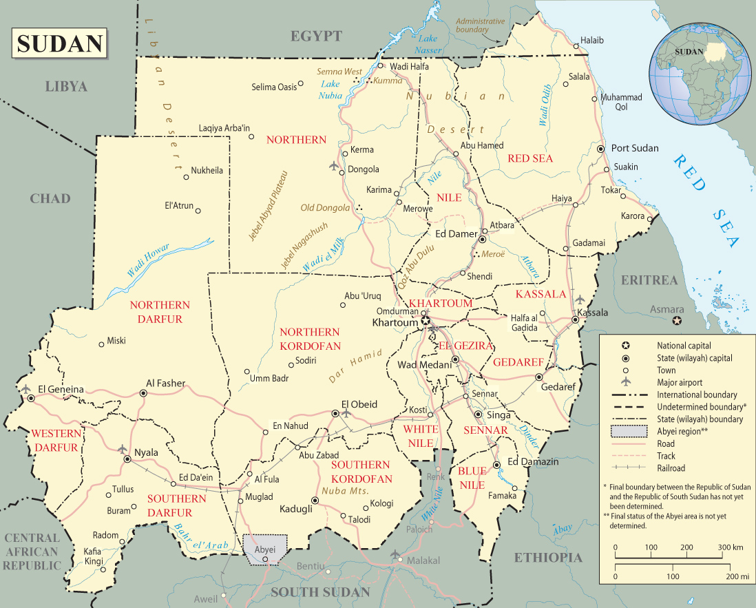 Map of Sudan - Travel Africa