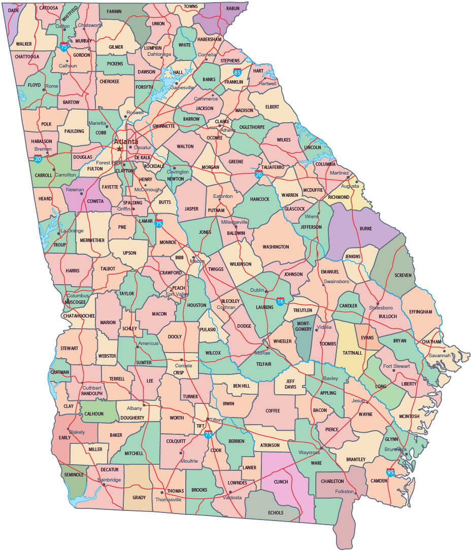 Georgia political map