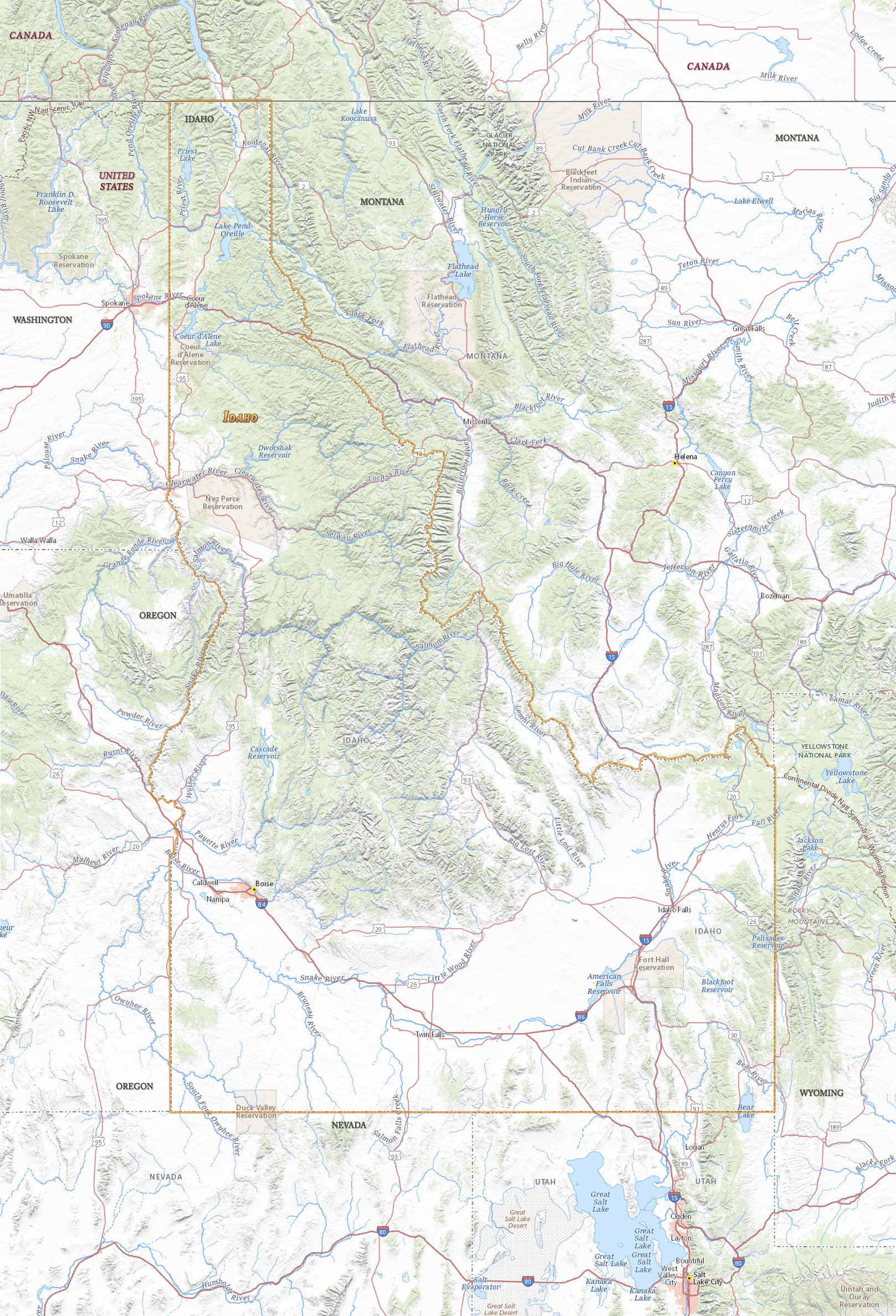 Idaho map