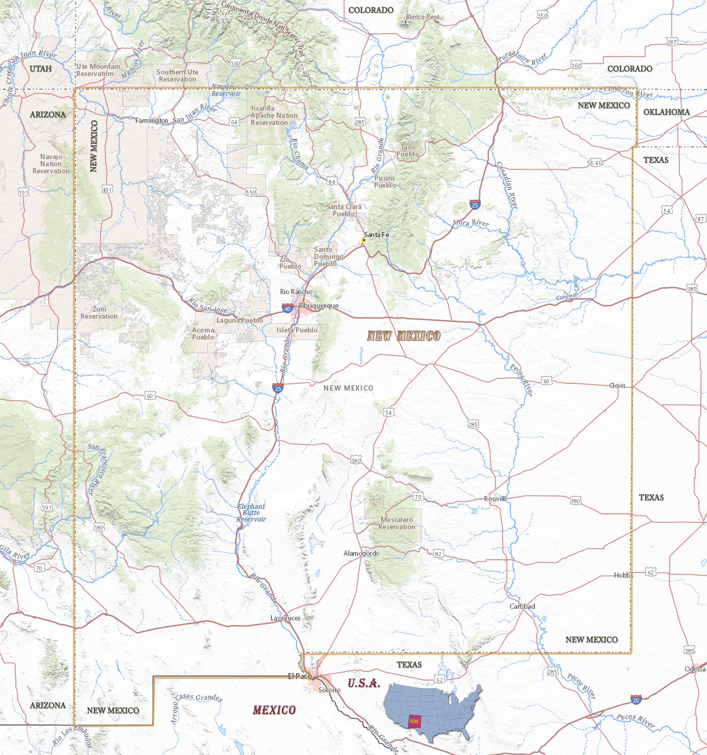 Map New Mexico