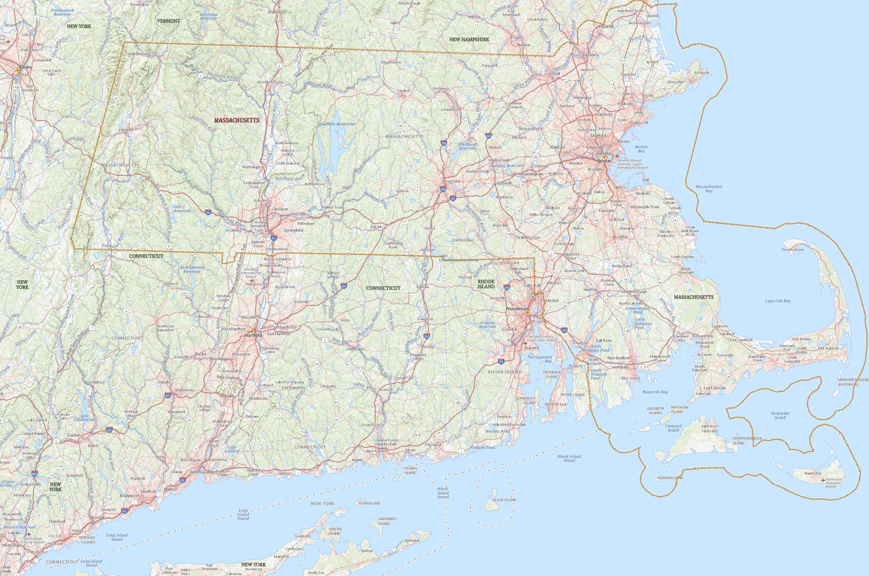 Massachusetts map