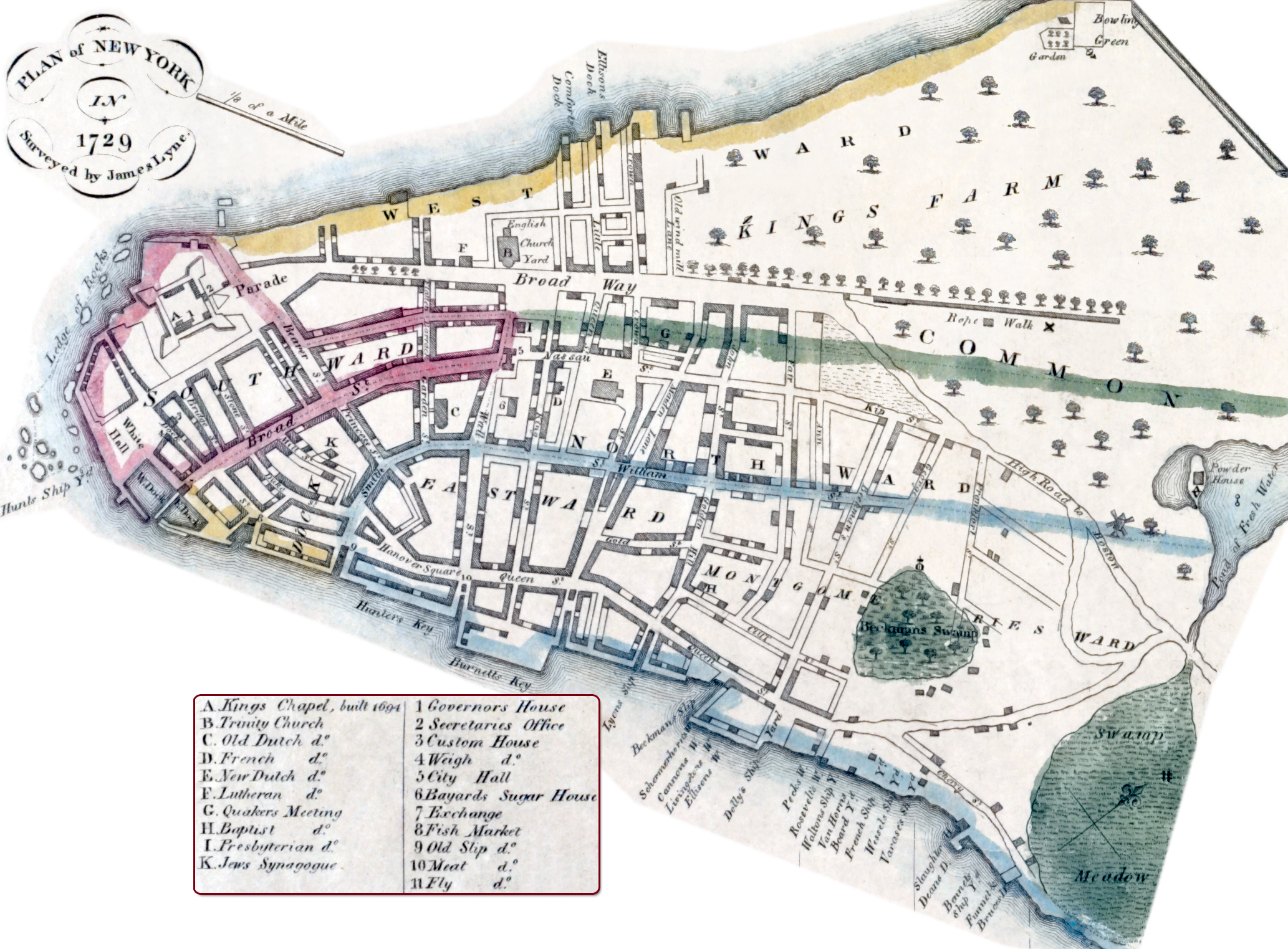 Map NY 18th century