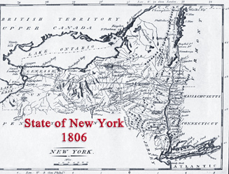 Map State New York 19th century