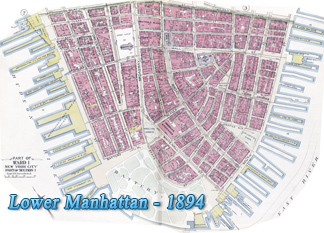Map Lower Manhattan 1894