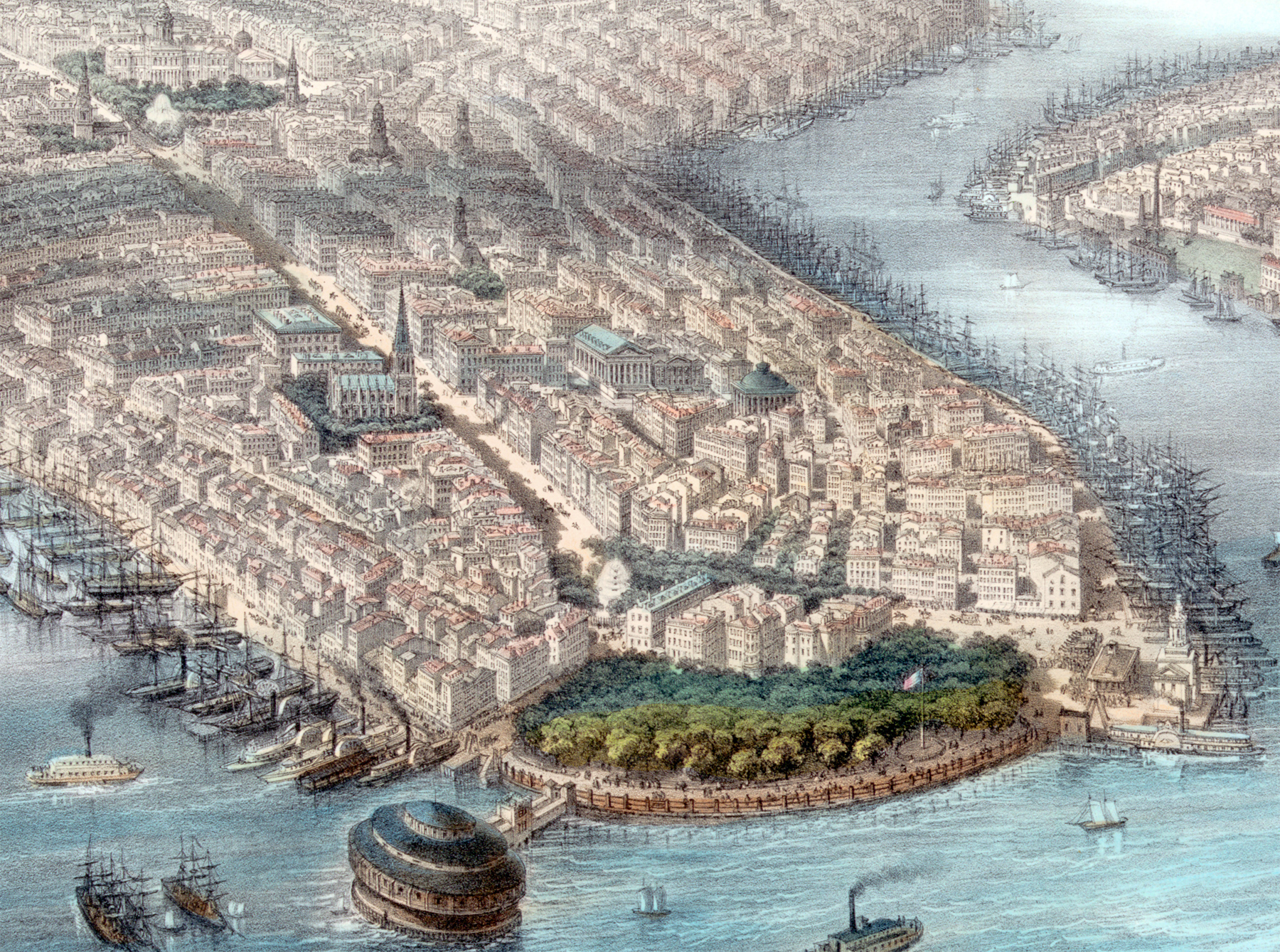 Lower Manhattan 19th century