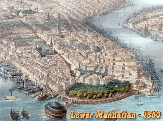 Lower Manhattan 19th century NY