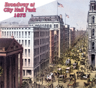 Old Broadway City Hall Park