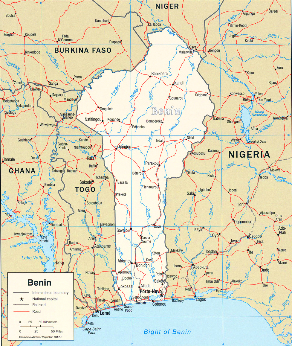 Map Benin