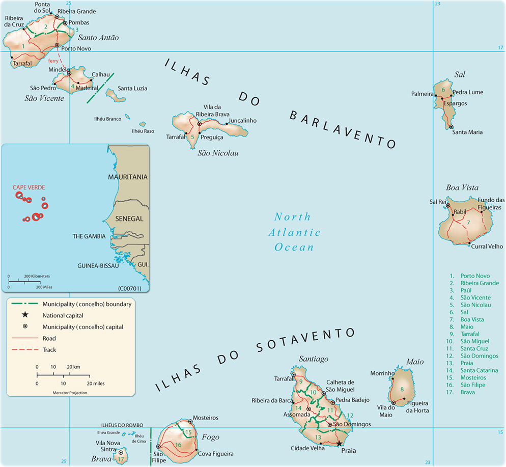 Map Cabo Verde