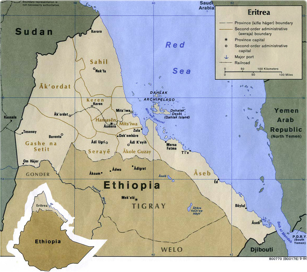 Where Is Eritrea On The Map Of Africa Map of Eritrea   Travel Africa