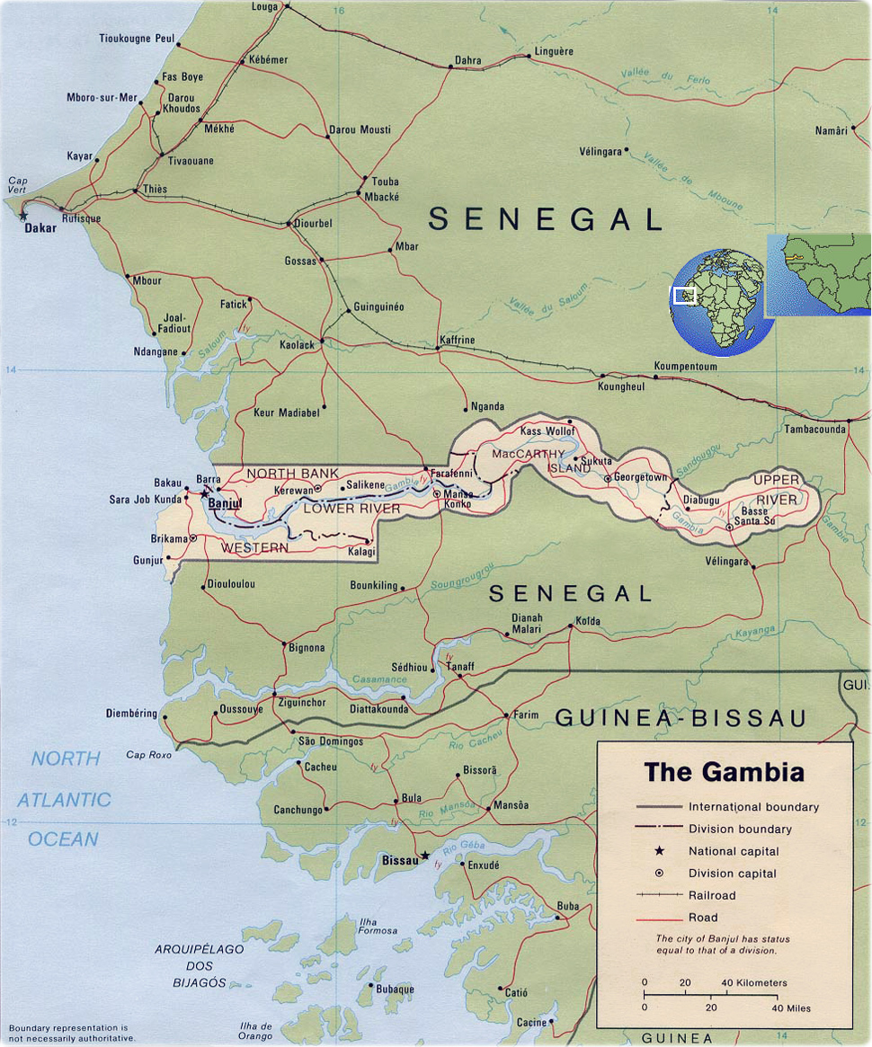 Image result for gambia map
