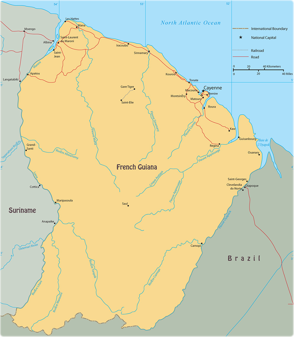 Map French Guiana