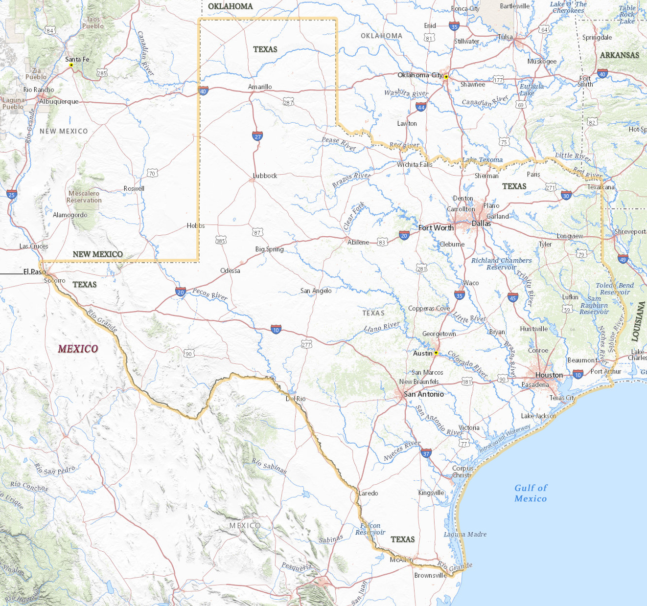 Map Texas