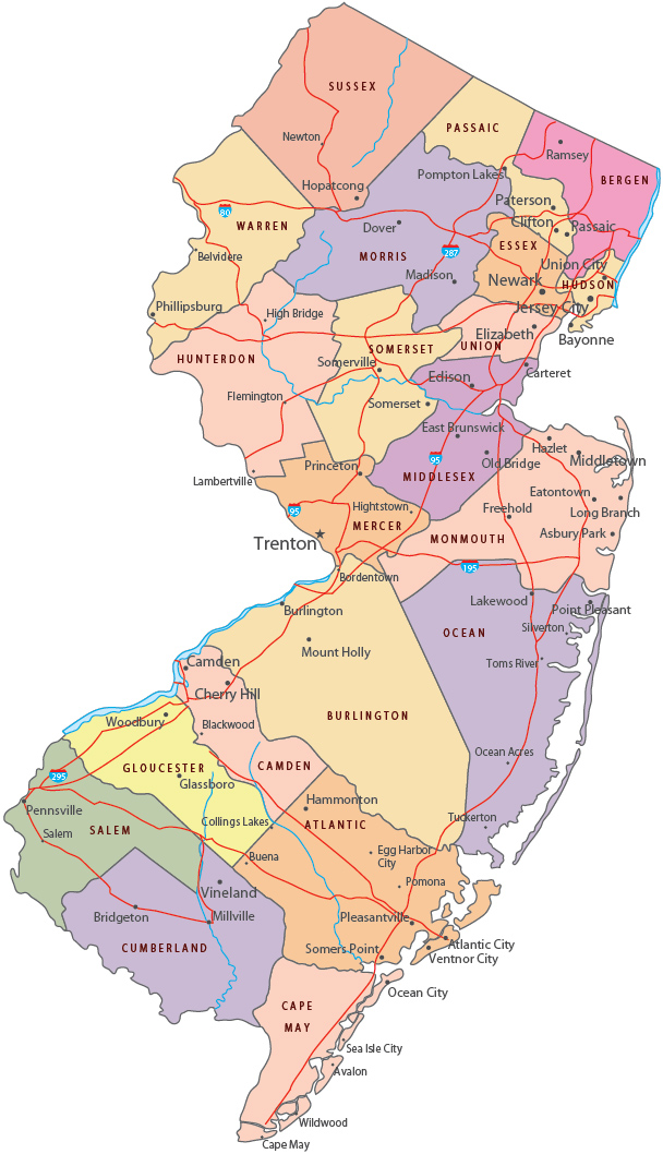 NJ political map