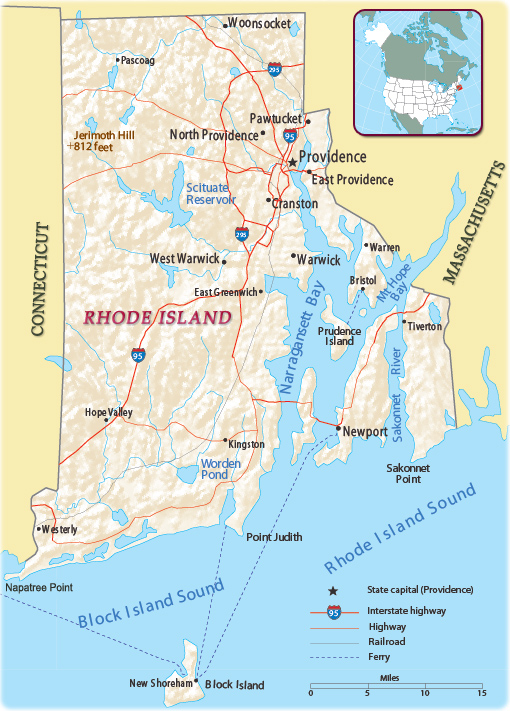 Rhode Island map