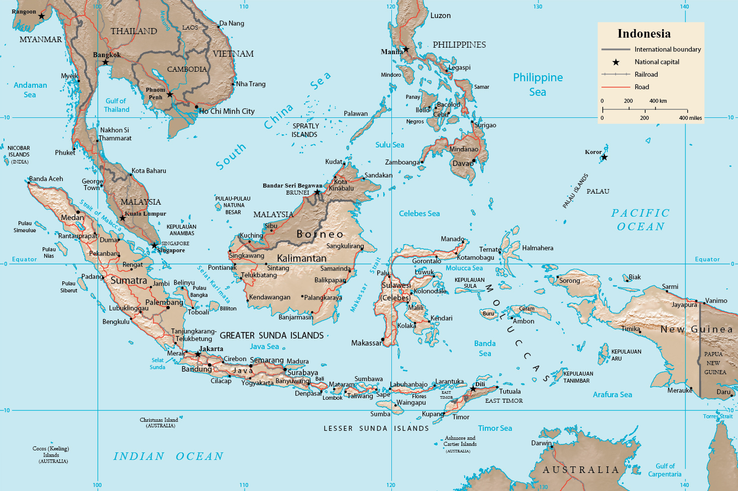 Indonesia Map, Jakarta - Asia
