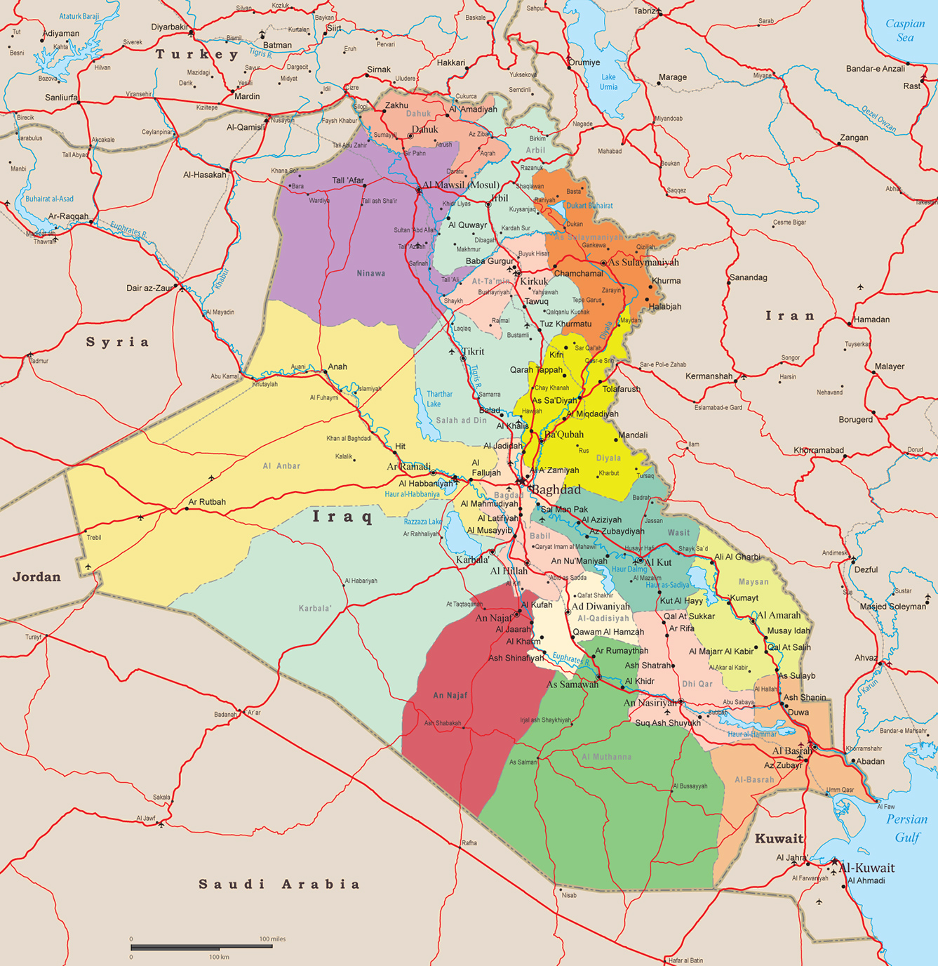 Map Iraq