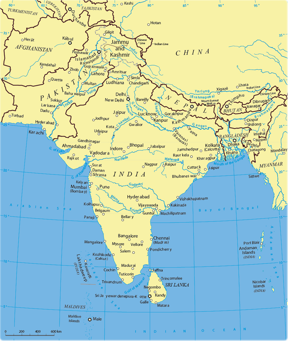 Map south Asia